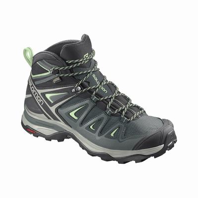 Dámské Vysoké Trekové Boty Salomon X ULTRA 3 MID GORE-TEX Zelene SA75840-749
